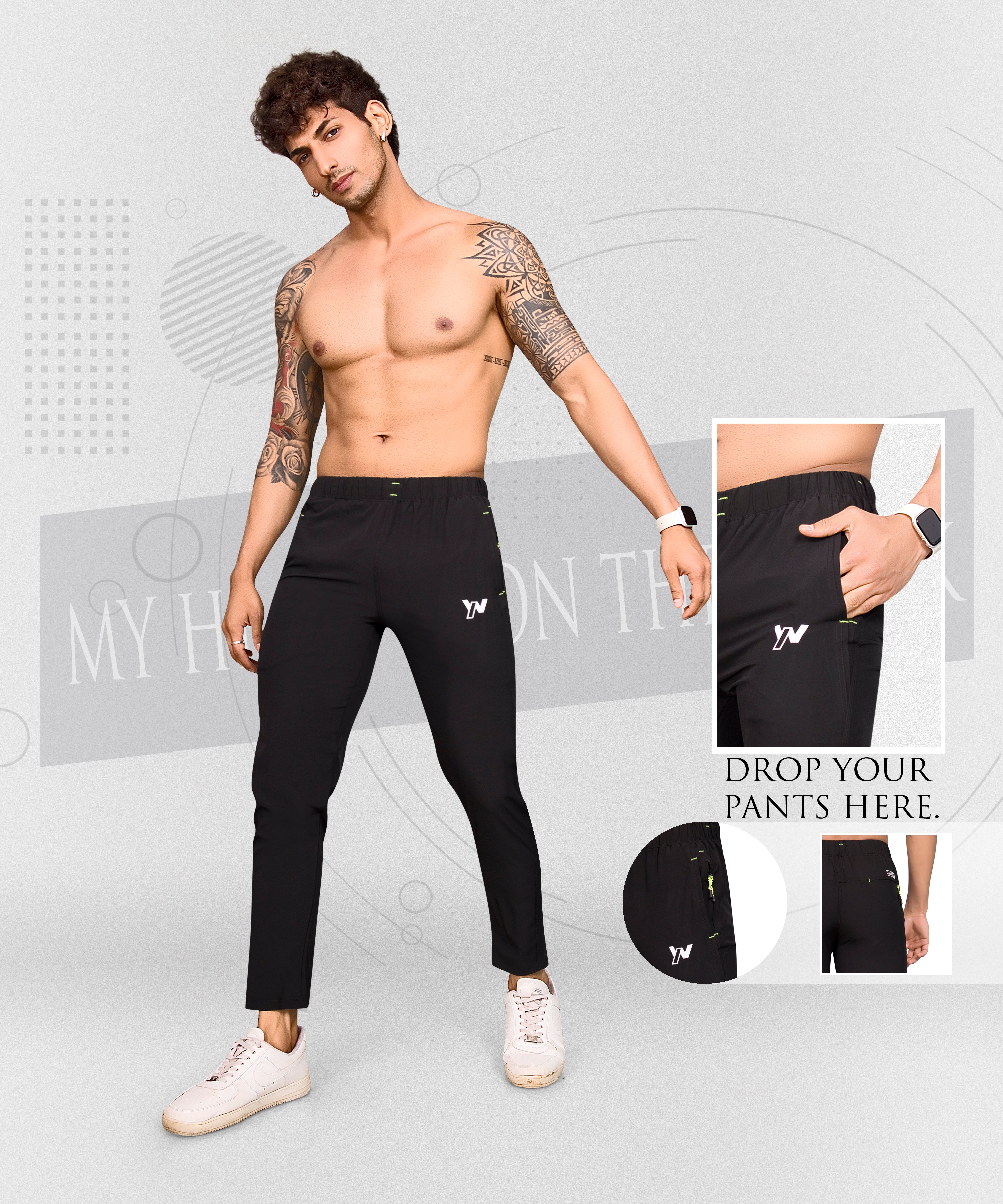 Cargo Track Pants With 5 Smart Pockets- Deep Black