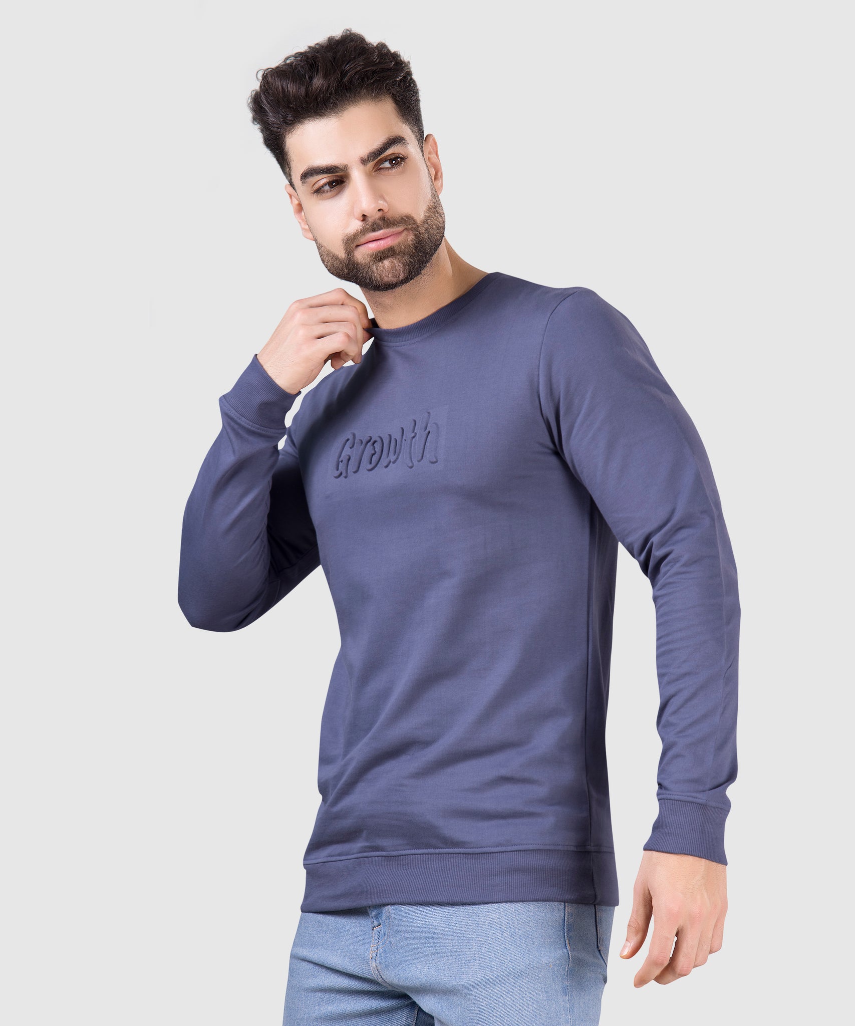 Breathe Easy Couture Full Sleeves In Steel Blue