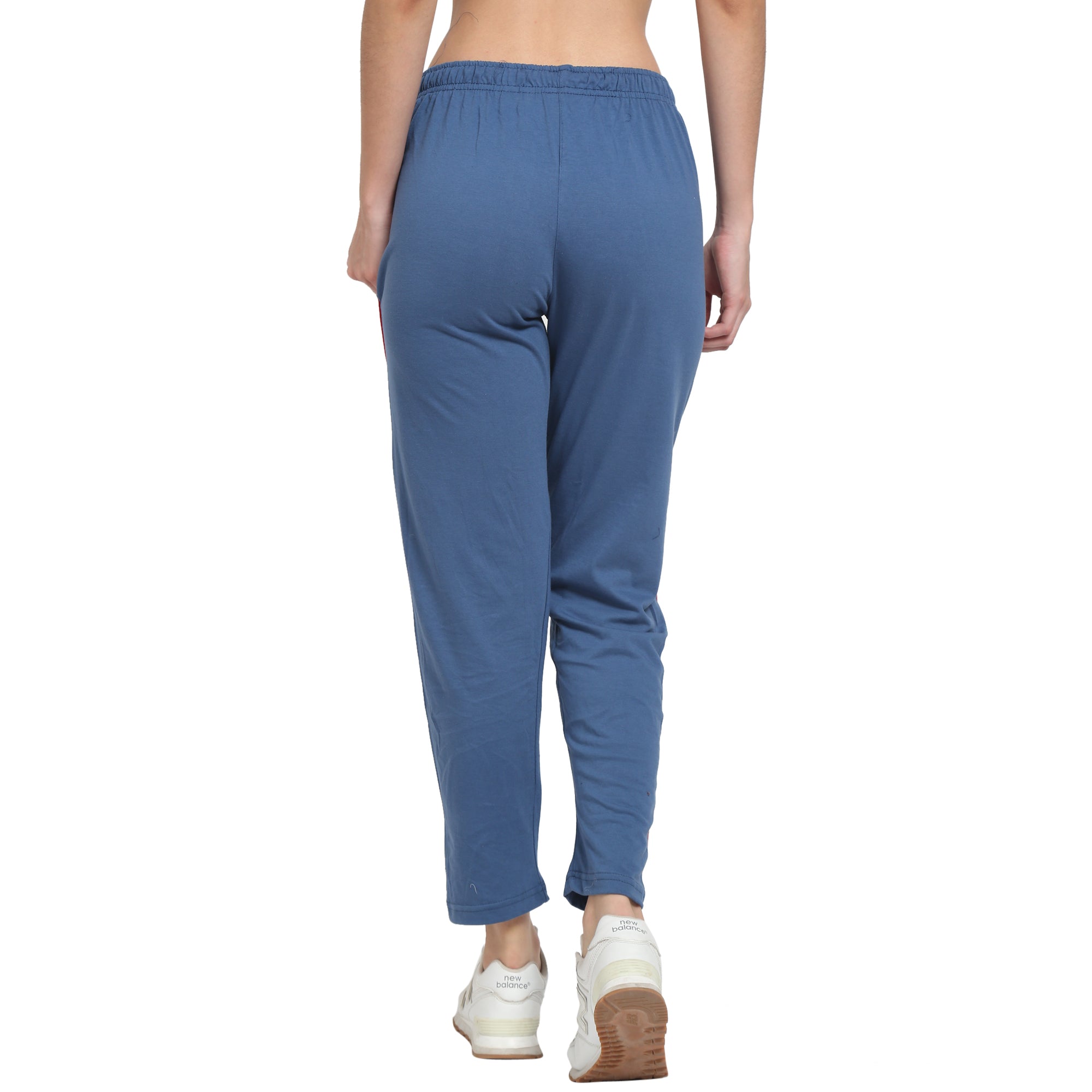 Women Lounge Plain Pants with chain pockets | Blue Colour