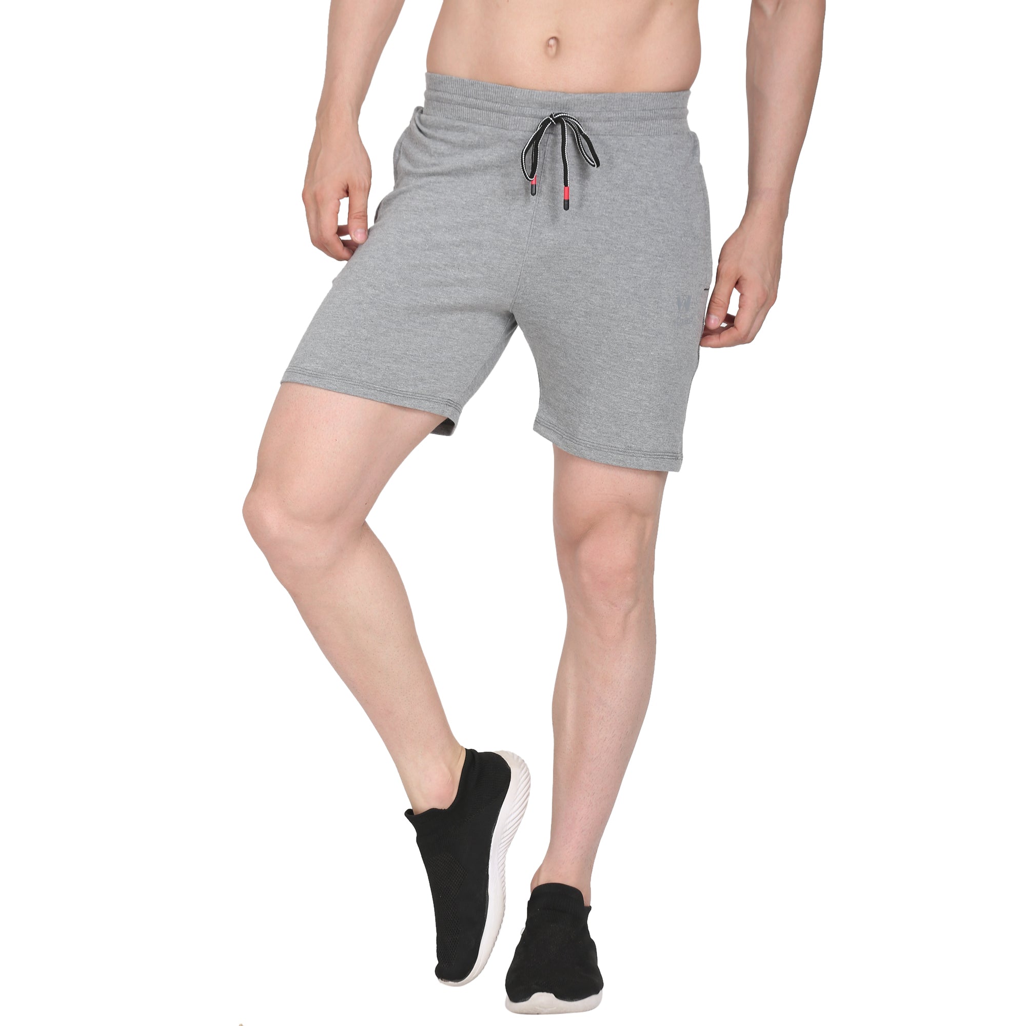 Men solid slim fit casual shorts | Grey Colour