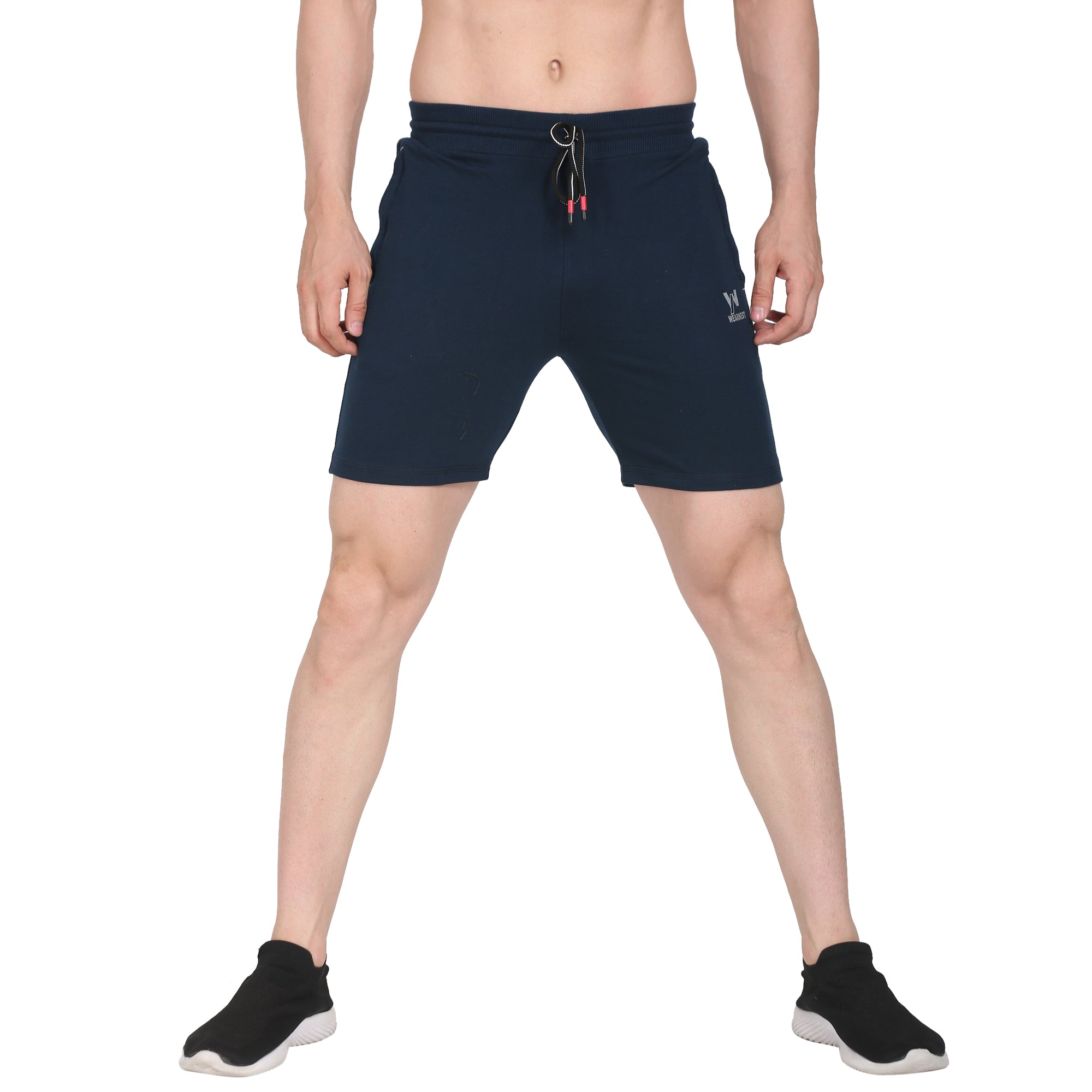 Men solid slim fit casual shorts | Teal Colour