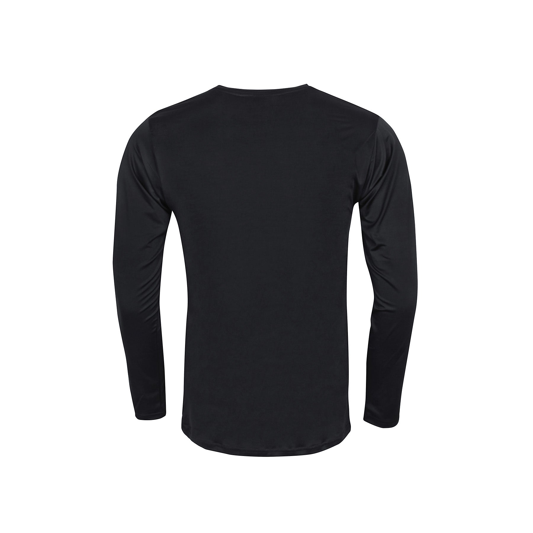 Men Solid Round Neck DryFit Full Sleeve T shirt Four Way Lycra Stretch Dry fit Black Colour