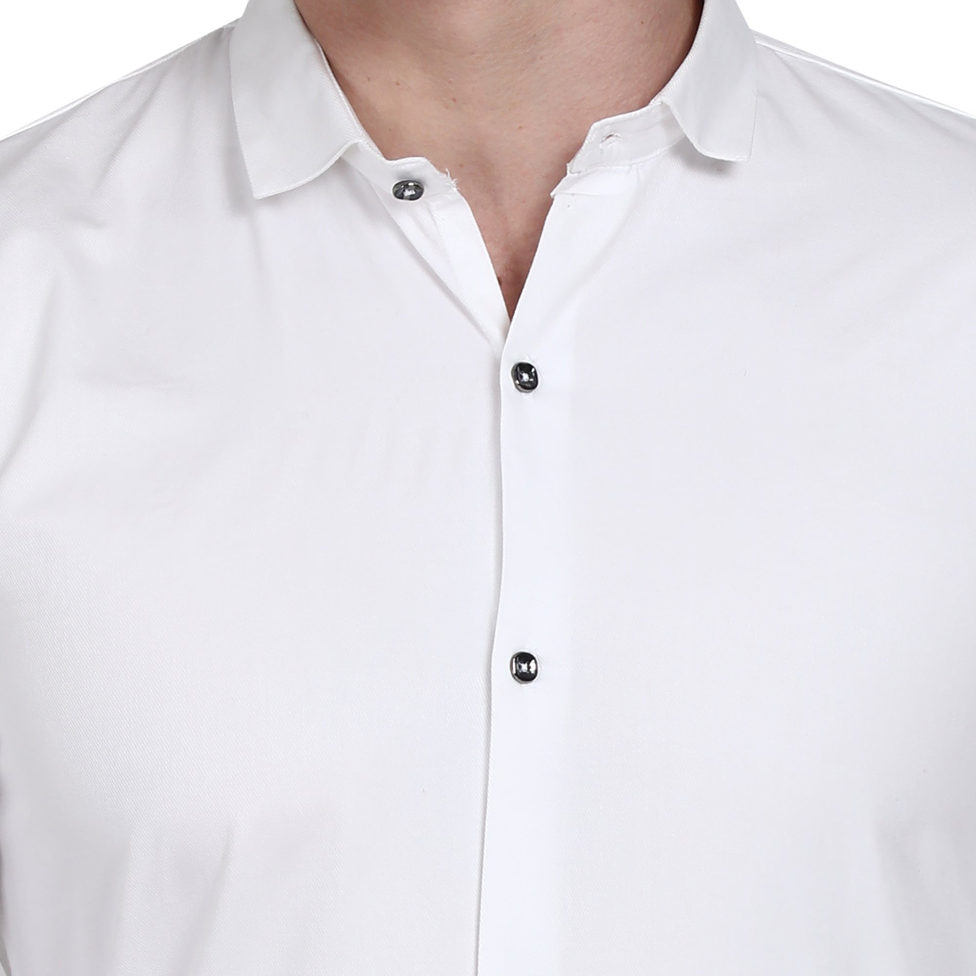 Men Casual Cotton Shirts - White Colour